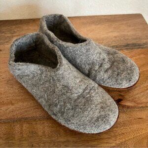 GUC Glerups Grey Wool Slippers